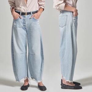 CITIZENS Of Humanity Horseshoe Barrel Wide Leg High Rise Baggy Jeans \\ 28